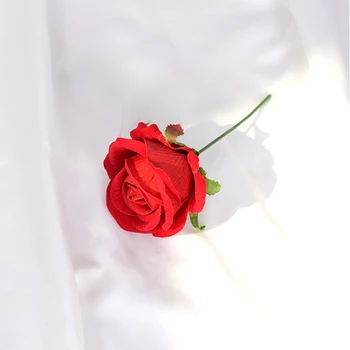 10 шт./лот, Романтическая красная Фланелевая роза, искусственные цветы для домашней свадьбы, Подарочная коробка на День Святого Валентина, Украшение стены, искусственный цветок
