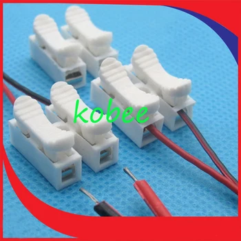 100шт 2-контактный разъем для быстрого подключения кабеля Клемма проводки 10A 250V