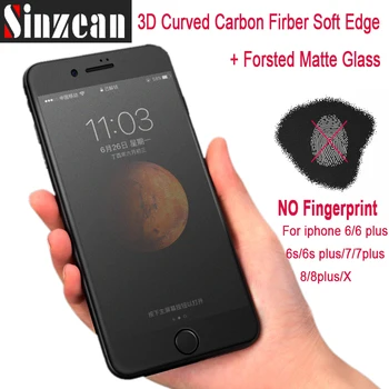 100шт Защитная Пленка Из Углеродного Волокна 3D Soft Edge Forsted Из Матового Закаленного Стекла Для iPhone 11 12 13 14 pro max mini XR XS MAX 8 7