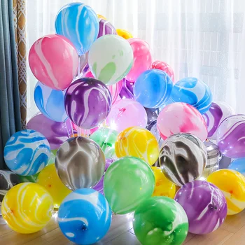 10шт Цветной латексный шар агат монохромный цветной облачный мраморный шар рисованный воздушный шар украшение вечеринки по случаю дня рождения воздушный шар