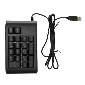 19 Клавишная цифровая клавиатура с 3-х цветными U-образными клавишами с подсветкой Подключи и играй проводную цифровую клавиатуру USB для портативных ПК на рабочем столе