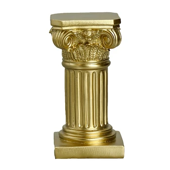 2X Золотая римская колонна, скульптура из смолы, декор колонны, статуи римской колонны, предметы интерьера для дома, гостиной