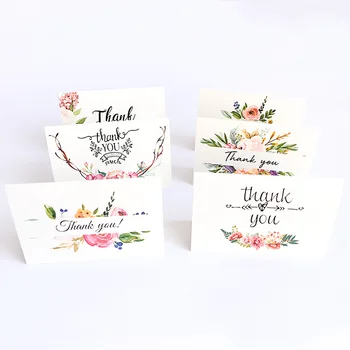 6шт Цветок Благодарственные открытки с конвертами Валентина Поздравительные Открытки с Днем Рождения Свадебные приглашения Письма