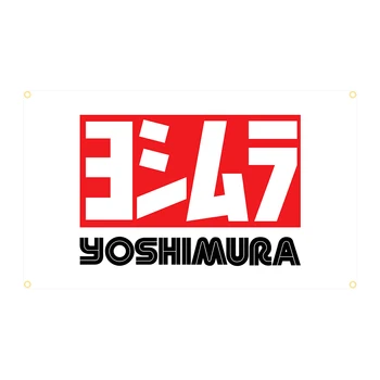 90x150 см Yoshimura Мотоциклетный Флаг С Принтом Из Полиэстера Гоночная Выхлопная Система Баннер Гаражный или Наружный Для Украшения