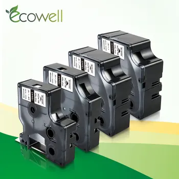 Ecowell Multisize 18443 18444 18445 1805430 Совместим с виниловой этикеткой DYMO Rhino IND Черным по белому для Rhino 4200 5000 5200