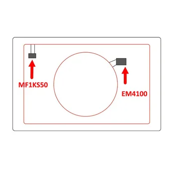 IC + ID Двойные RFID/NFC Брелоки EM4100 и FM11RF08 S50 Композитная карта RFID и NFC 125 кГц RFID 13,56 МГц NFC Key Tag Карта контроля доступа