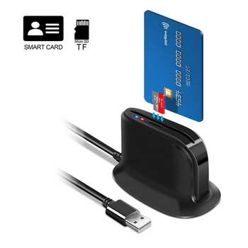 ISO 7816 USB 2.0 SIM Smart Универсальный слот для ID-карт считыватель для банковских карт ATM IC/ID CAC TF Cardreaders Адаптер карты памяти