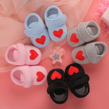 New Baby Sweet Shoes Обувь для новорожденных девочек, детская обувь Red Heart Prewalkers, обувь для кроватки, нескользящая обувь для малышей