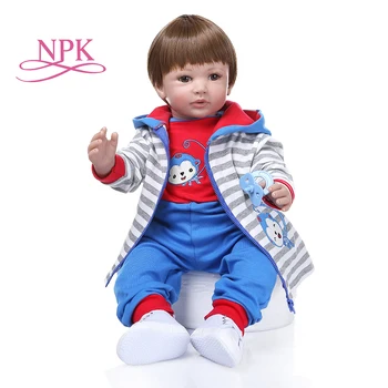 NPK 60 см Реалистичные новорожденные куклы Реборн Реалистичные силиконовые младенцы ручной работы Реборн куклы для малышей Игрушки