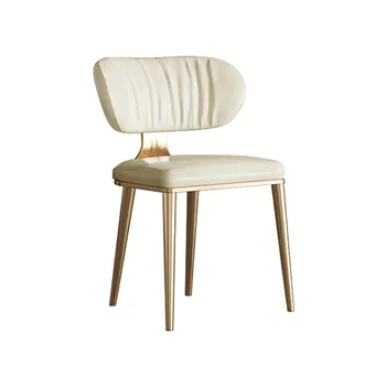 YY Home Nordic Light Роскошное кресло кожаное кресло Обеденный стол Мягкий пуф