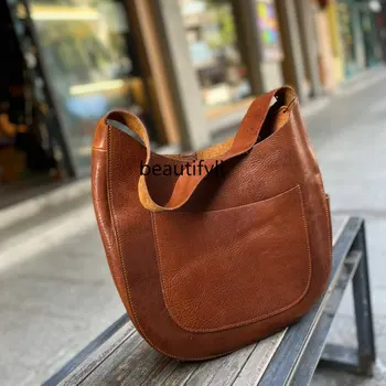 zq высококачественная толстая кожаная сумка из натуральной кожи в корейском стиле для женщин