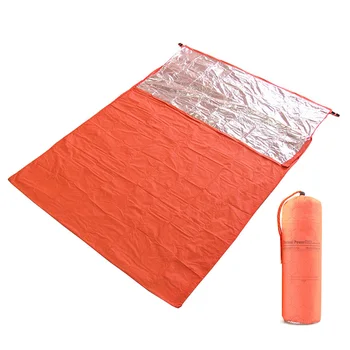 Аварийный Спальный мешок для 2 человек, Легкое водонепроницаемое Тепловое Аварийное Одеяло, Снаряжение для выживания в походах на открытом воздухе