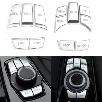 Автомобильные Мультимедийные Кнопки Decorstion Накладка Наклейка для BMW X1 X3 X4 X5 X6 1 2 Серии 3 Серии 4 Серии 5 Серии 7 Серий