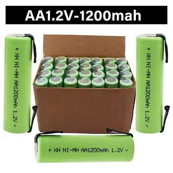Аккумуляторная батарея 1.2V AA 1200mah nimh cell Green shell со сварочными выступами для электробритвы Philips razor зубная щетка