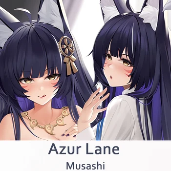 Аниме-игра Azur Lane Musashi Dakimakura 2WAY, персиковая кожа, облегающая тело, наволочка для подушки Otaku, наволочка для подушки