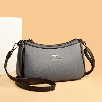 Высококачественная женская сумка через плечо из искусственной кожи, женская модная Простая сумочка, Дизайнерская женская сумка-мессенджер для телефона, кошелек
