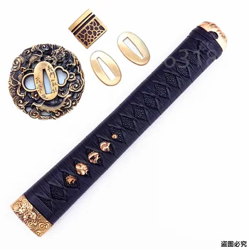Высококачественная медная латунь Tsuba Guard Fuchi Kashira Menuki Habaki Seppa Для японской Катаны, Самурайский меч, Новинка