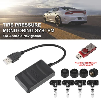 Датчик давления в шинах Система контроля давления в шинах Android Запасная шина Внутренний внешний датчик автомобиля TPMS