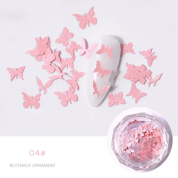 Дизайн ногтей 3D бабочка Красочные фиолетовые блестки для ногтей Ювелирные изделия DIY Гелевые украшения для ногтей для женщин Маникюр Декор
