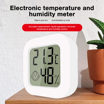 ЖК-цифровой термометр Гигрометр Электронный измеритель температуры и влажности в помещении, датчик влажности, метеостанция для дома