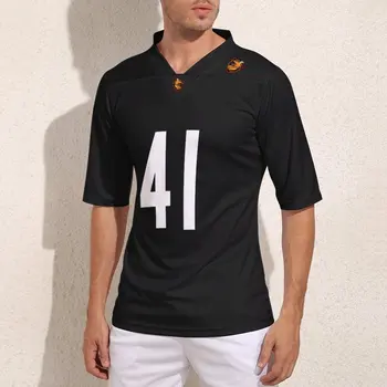 Изготовление на заказ Jacksonville № 41 Черная тренировочная майка для регби Модные футбольные майки для мужчин с футболками для регби вашего дизайна