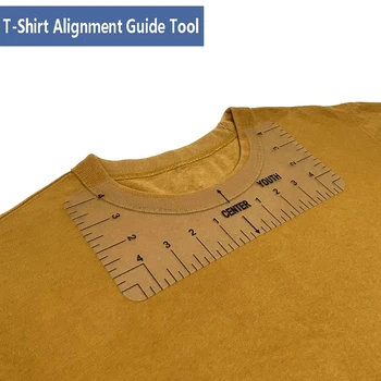 Инструмент для выравнивания линейки футболки для Винила, Инструмент для выравнивания графики, Инструмент для центрирования футболки (прозрачный)