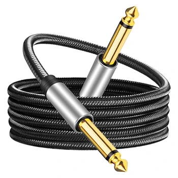 Кабель от 1/4 до 1/4 Гитарный кабель Инструментальный кабель 6,35 мм Mono Jack TS Несимметричный патч Кабель динамика для электрического 54 ДБ