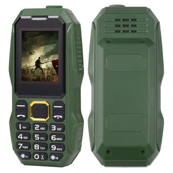 Кнопочный пылезащитный мобильный телефон 1,8 дюйма с двумя Sim-картами Bluetooth Фонарик MP3 FM Большой Металлический Каркас Дешевый Противоударный мобильный телефон