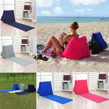 Коврик для кемпинга на пляже, Надувное кресло, Воздушный Мягкий Пляжный коврик, Переносная спинка для отдыха, подушка для спины, Складная подушка для сиденья