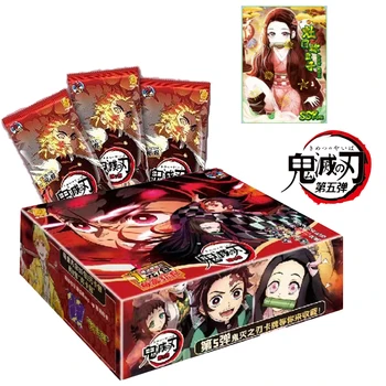 Коробка для карточек Demon Slayer Rengoku Kyoujurou Agatsuma Zenitsu Коллекция аниме фигурок Kimetsu No Yaiba Настольная Игра игрушка подарок для детей