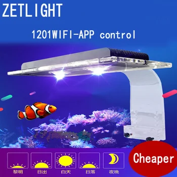 Лампа Zetlight ZA1201WIFI Full spectrum с морской водой и кораллами через приложение control light SPS LPS