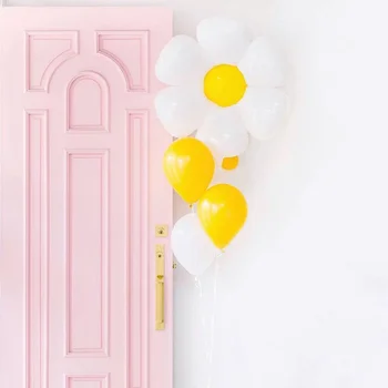 Маленькая маргаритка Воздушный шар мультяшная игрушка цветочный шар Украшение для вечеринки в честь дня рождения Солнечный цветок Воздушный шар из алюминиевой фольги оптом