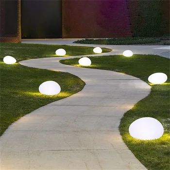Наружные солнечные фонари для газона TEMAR, Современные креативные камни, Садовая лампа, Водонепроницаемая IP65 для дома