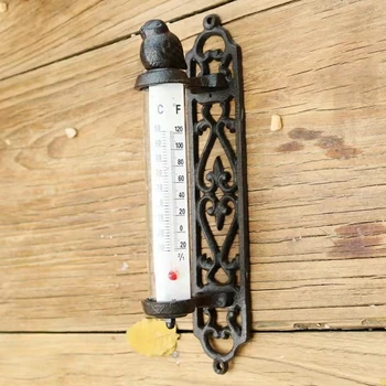 Настенный креативный термометр для украшения сада в европейском стиле, домашний Ретро-термометр