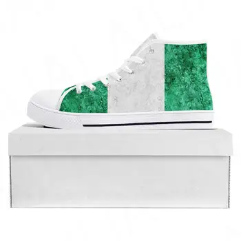 Нигерийский флаг Высокие Высококачественные Кроссовки Мужские Женские Подростковые Парусиновые Кроссовки Нигерия Повседневная Обувь для пары Обувь на заказ