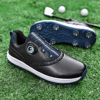 Новая тренировочная обувь для гольфа, мужская роскошная одежда для гольфа, уличные нескользящие кроссовки для ходьбы, удобная обувь для ходьбы