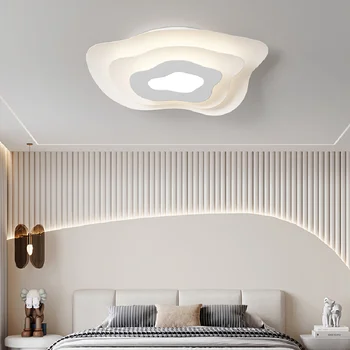 Новый креативный современный светодиодный потолочный светильник мощностью 40 Вт 50 Вт с дистанционным управлением, белые потолочные светильники для бара в спальне