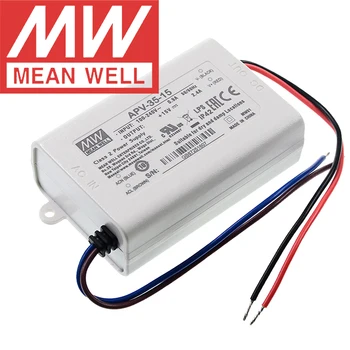 Оригинальный Mean Well APV-35-15 meanwell постоянного напряжения 15 В/2.4А, светодиодный импульсный источник питания мощностью 36 Вт с одним выходом