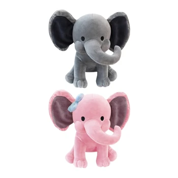 Плюшевый Слон, мягкие плюшевые животные, Милая 10-дюймовая Приятная Декоративная игрушка для мальчиков и девочек, Рождественский подарок P31B