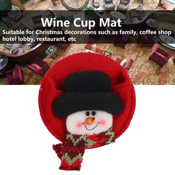Подставка для вина Рождественский бокал для вина, подставка для ножки стола, украшение дома для вечеринки, украшения для Рождественской елки, подставки для напитков, коврик для вина