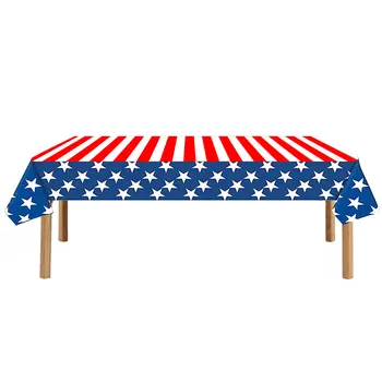 Покрытие стола американским флагом, одноразовое Покрытие стола из плотной ткани PEVA, многофункциональная скатерть для обеденного стола 