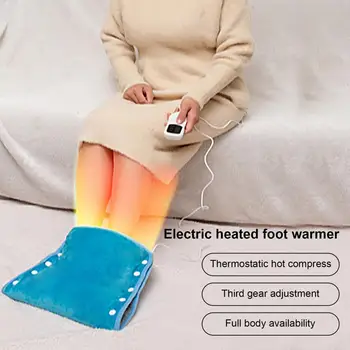 Полезное электрическое одеяло, грелка для ног US Plug, Не линяет, Защита от холода, Горячий компресс, электрическое одеяло