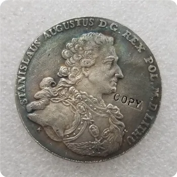Польский ТАЛЕР 1766 S.A.P. - КОПИЯ памятных монет СТАНИСЛАВА АВГУСТА-копии монет, медали, монеты для коллекционирования
