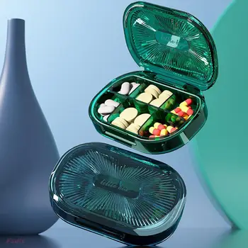 Портативная коробка для лекарств, коробка для хранения таблеток большой емкости, рассчитанная на неделю, Портативная дорожная Мини-герметичная коробка для лекарств
