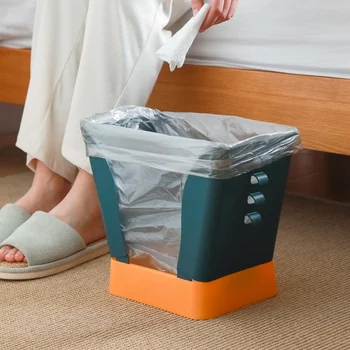 Расширяющиеся мусорные баки Бытовые кухни Ванные комнаты с 9-скоростной регулировкой Пластиковый мусорный бак для мусора Кухонное ведро для хранения