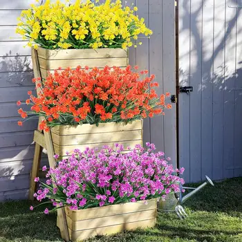 Реквизит для фотосъемки Комнатные Искусственные цветы Красивые Аксессуары для уличных цветочных композиций Украшение для букета растений Пластик