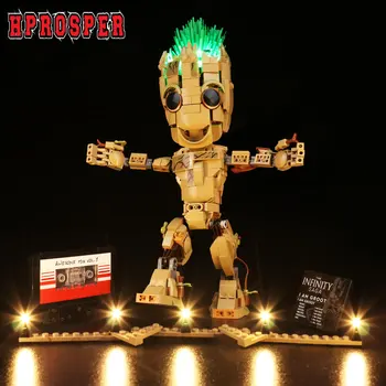 Светодиодные фонари Hprosper для 76217 I Am Groot Lighting, только для игрушек своими руками, лампа + батарейный блок (не входит в комплект модели)