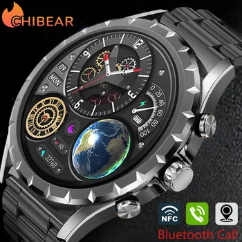 Смарт-часы ChiBear с Bluetooth-вызовом для мужчин, спортивный браслет с 1,45-дюймовым экраном 412 * 412 HD, водонепроницаемый пользовательский циферблат, мужские умные часы с NFC