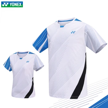 Спортивная футболка Yonex, одежда для тенниса, спортивная одежда, майка для бадминтона, короткий рукав, мужчины, женщины, лето, YOB