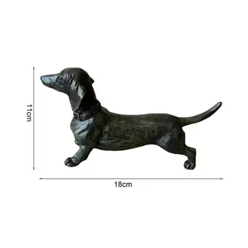 Стоячая Поза Привлекательный 3D эффект Орнамент для собак Яркий внешний вид Статуя Собаки Кукла Неувядающий Декор гостиной